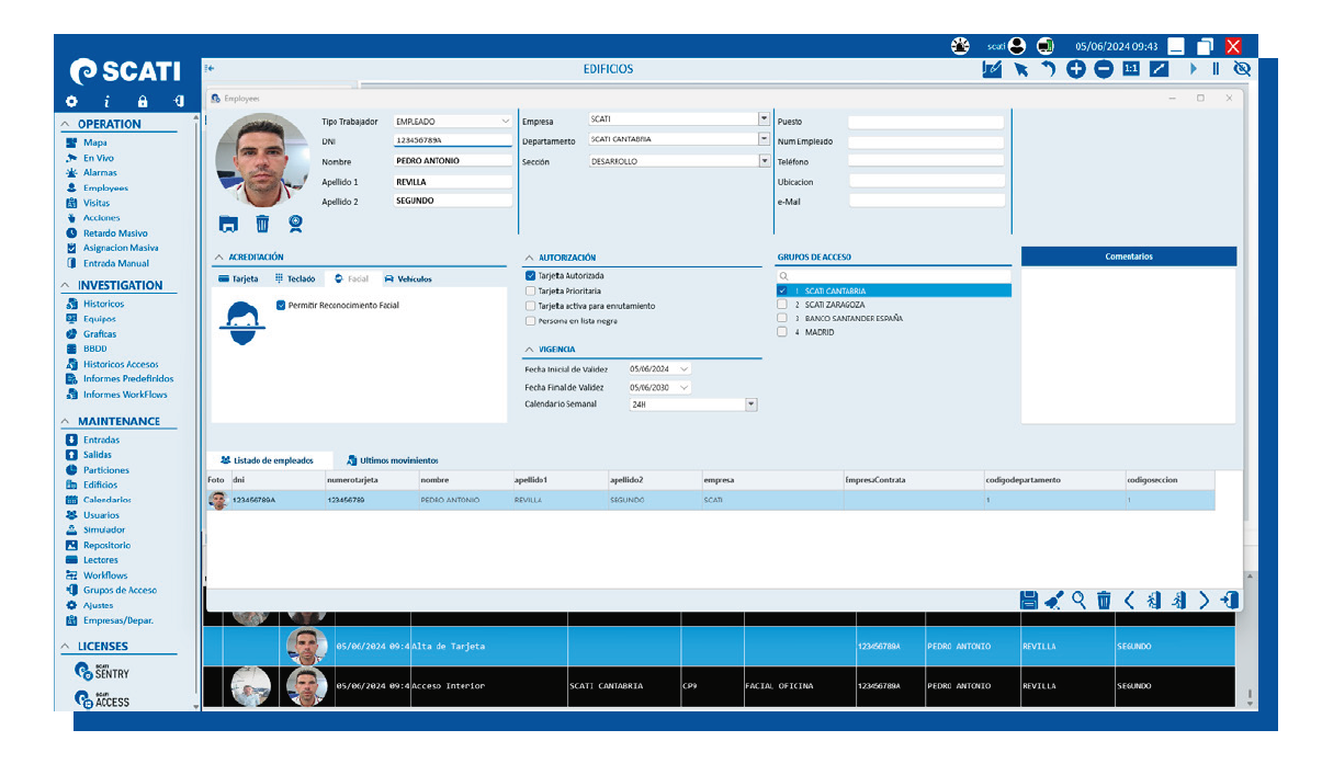 scati access control accesos gestion visitantes