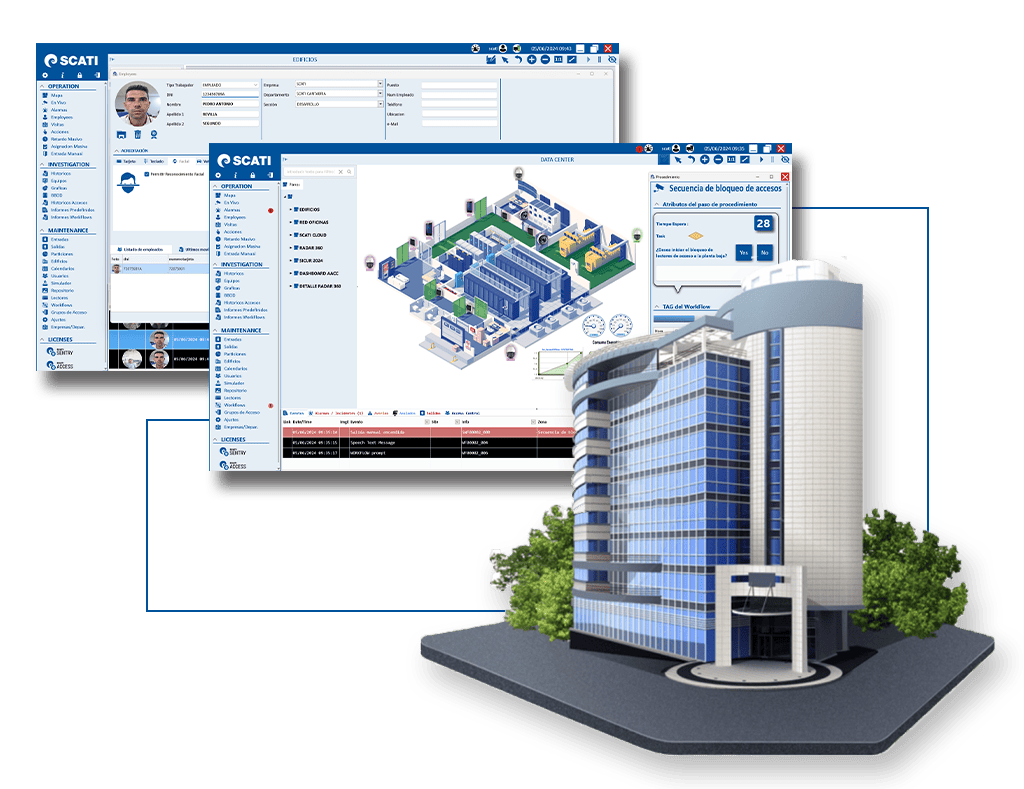 scati sentry plataforma integracion sistemas edificios corporativos