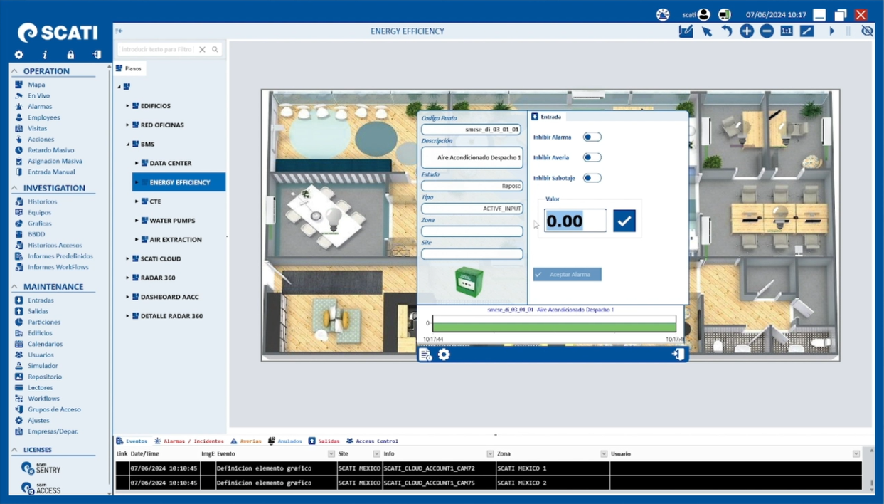 SENTRY BMS control aire acondicionado