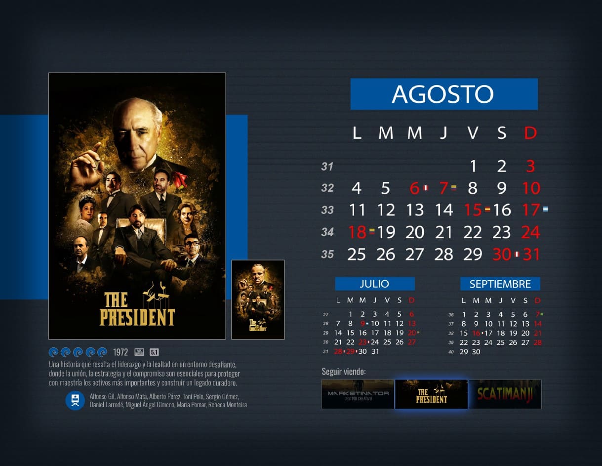 Agosto Calendario Scati 2025