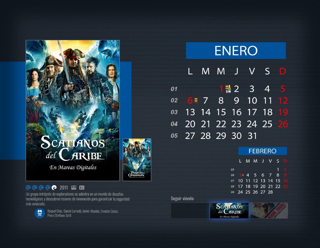 Enero Calendario Scati 2025
