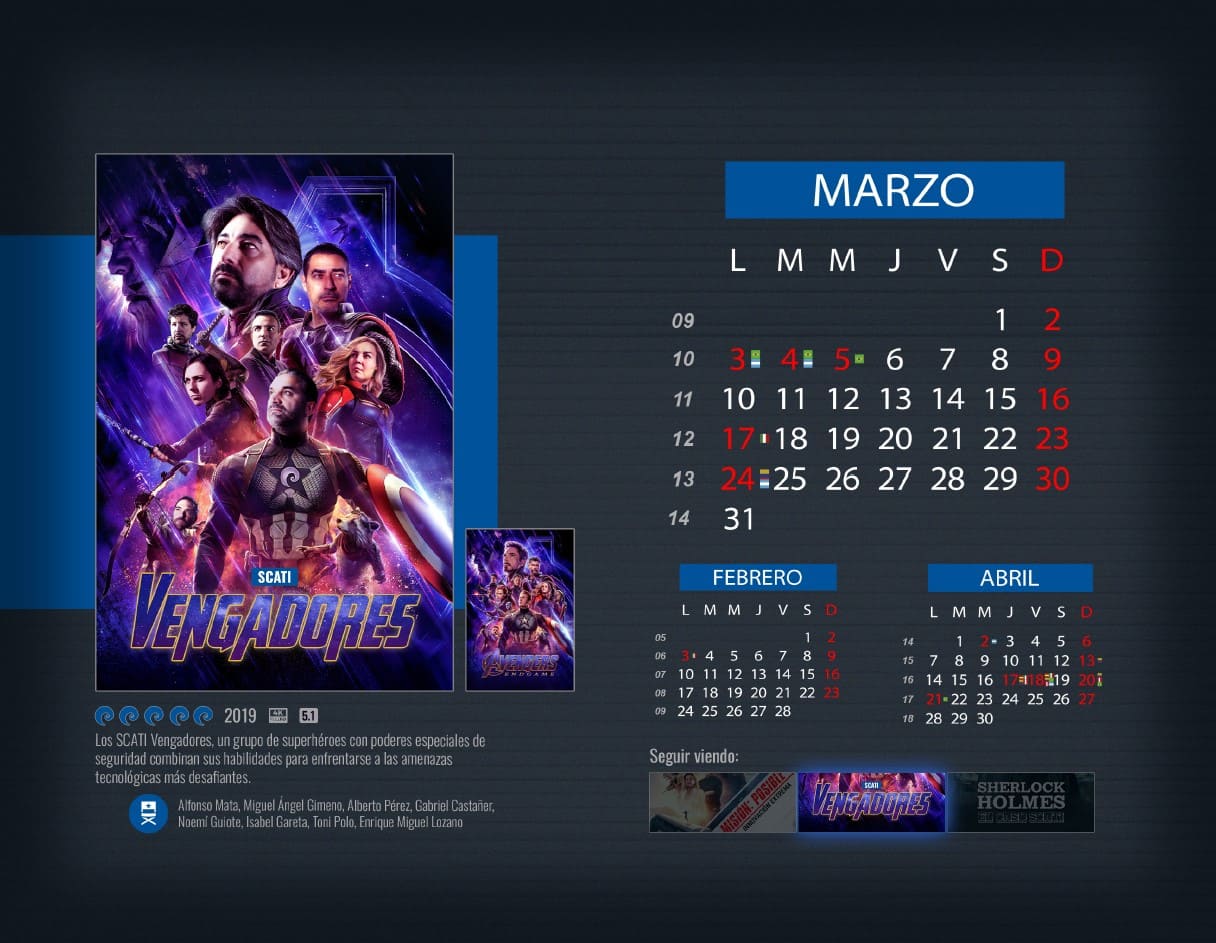 Marzo Calendario Scati 2025
