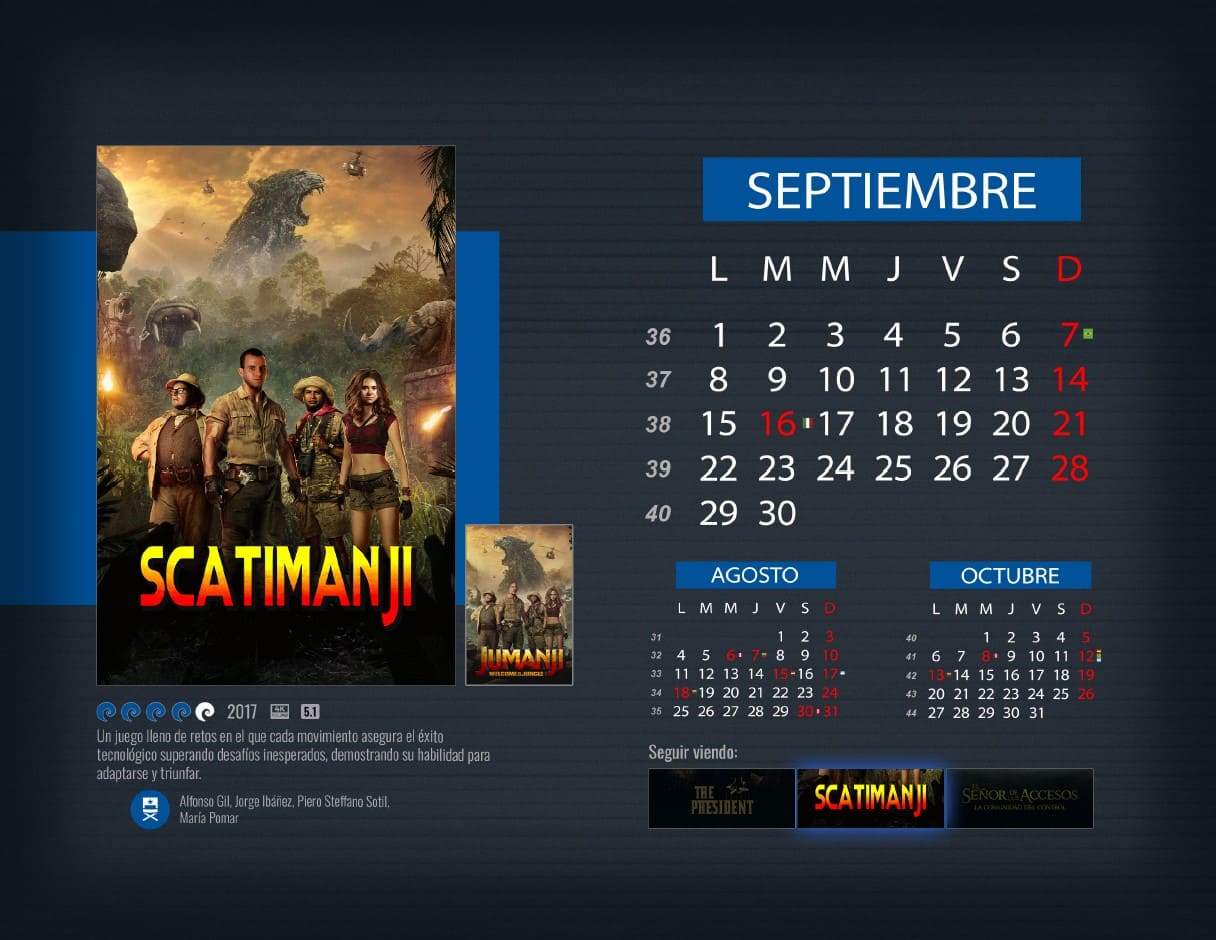 Septiembre Calendario Scati 2025