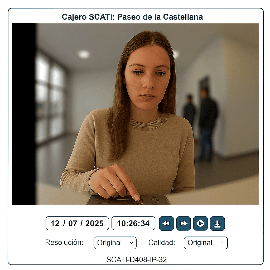 Scati ATM difuminado fondos